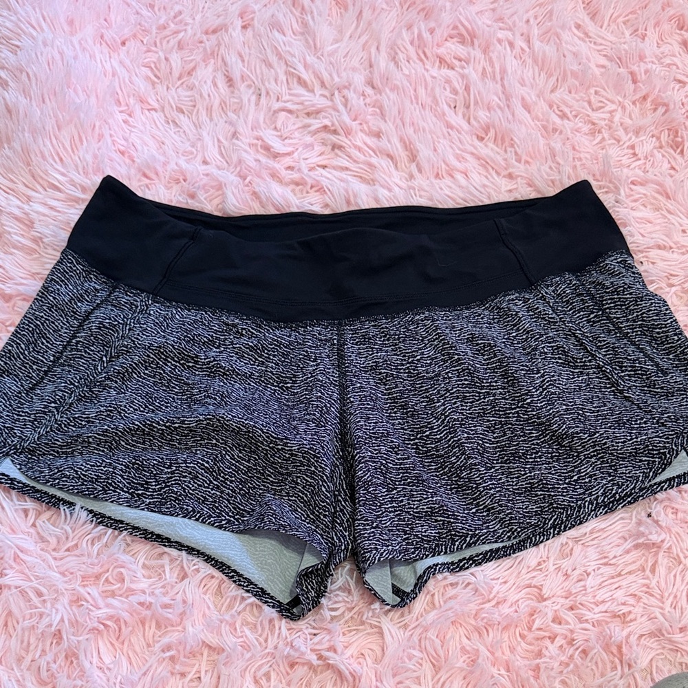 Lululemon Athletica Black and Gray Athletic Shorts